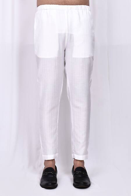 Arihant Rai Sinha_White Satin, Cotton Floral Print Shirt And Pant Set _Online_at_Aza_Fashions