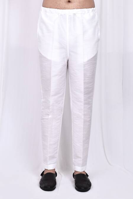 Arihant Rai Sinha_Black Cotton, Silk Embroidery Thread Kurta And Pant Set _Online_at_Aza_Fashions