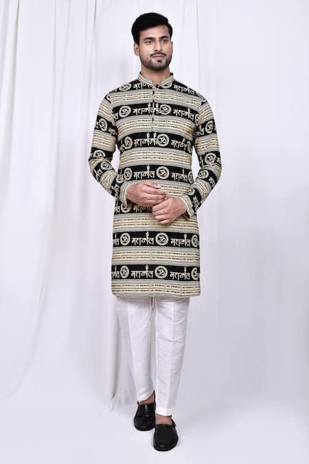 Arihant Rai Sinha Om Mahakal Printed Kurta & Pant Set 