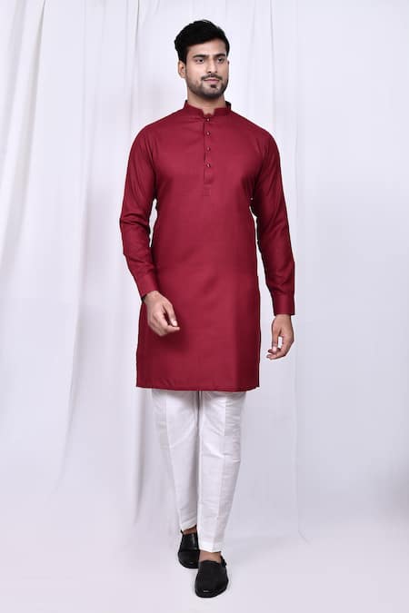 Arihant Rai Sinha Solid Linen Cotton Kurta With Pant 