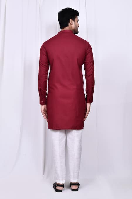 Arihant Rai Sinha Solid Linen Cotton Kurta With Pant 