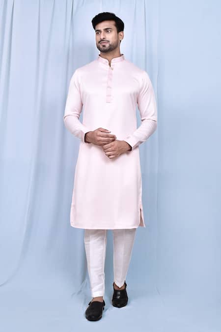 Arihant Rai Sinha Floral Embroidered Placket Kurta With Pant 