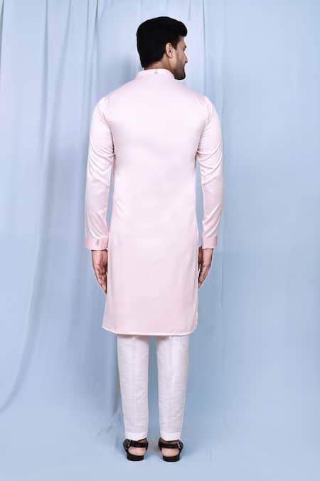 Arihant Rai Sinha Floral Embroidered Placket Kurta With Pant 