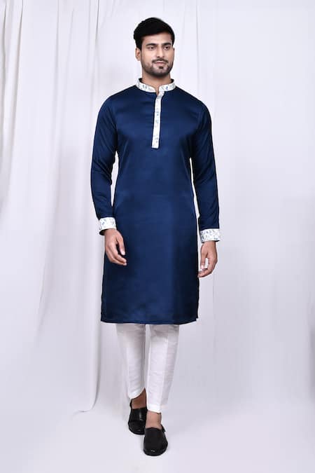 Arihant Rai Sinha Floral Embroidered Placket Kurta With Pant 