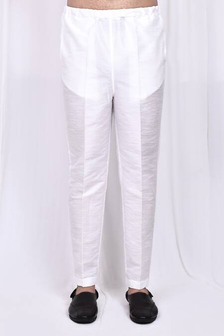 Arihant Rai Sinha_Blue Satin, Cotton Embroidery Floral Placket Kurta With Pant _Online_at_Aza_Fashions