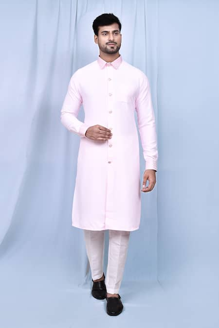 Arihant Rai Sinha Petal Bloom Print Collar Kurta With Pant 