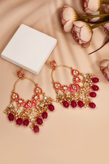 Nazaakat By Samara Singh Kundan Embellished Earrings 