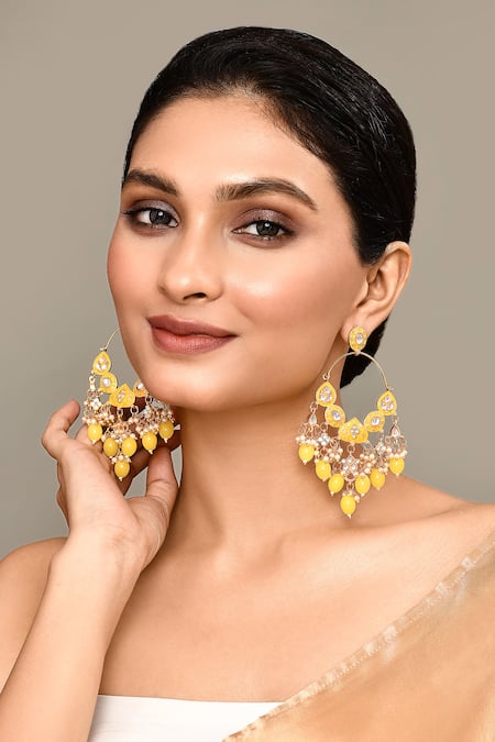 Adara Khan Kundan Studded Earrings 