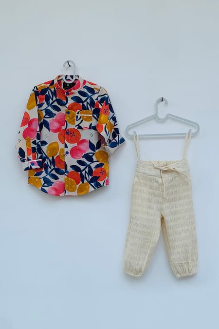 ORCR Cotton Printed Shirt & Pant Set 