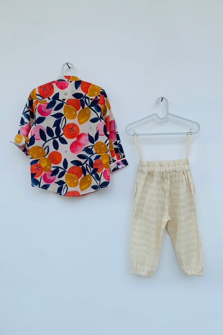 Orcr Cotton Printed Shirt & Pant Set 