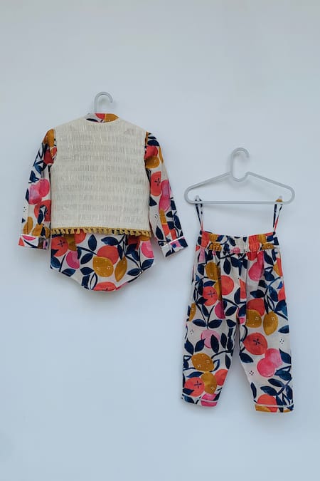 Orcr Textured Waistcoat Pant Set 