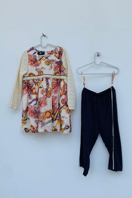 ORCR Floral Print Tunic & Pant Set 