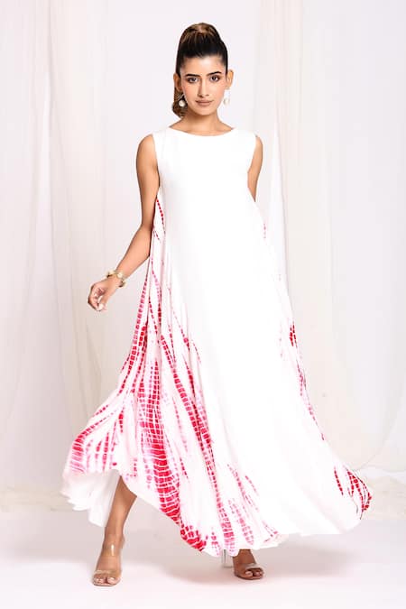 Ellemora Fashions Shibori Flared Long Dress 