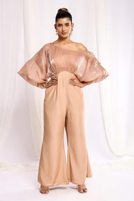 Ellemora fashions Shimmer Yoke Flared Jumpsuit 