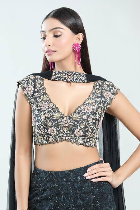 Buy Priti Sahni Black Net, Georgette, Silk Mirrors, Cut Work, Thread Palazzo Set With Stole Online at Aza Fashions Buy_Priti Sahni_Black Net, Georgette, Silk Mirrors, Cut Work, Thread Palazzo Set With Stole _Online_at_Aza_Fashions