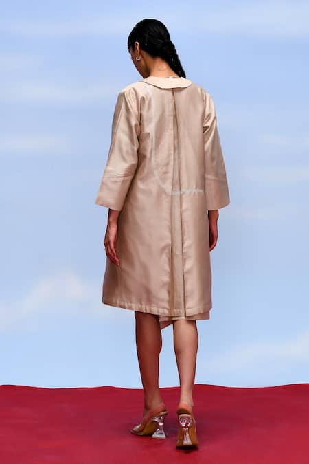Febo6 Diagonal Jacket With Asymmetric Dress 