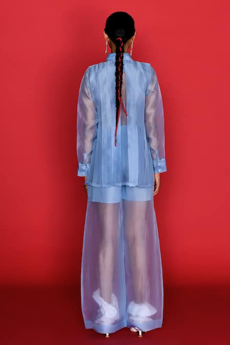 Febo6 Elemental Pleated Shirt With Sheer Pant 