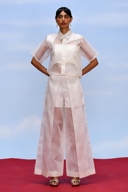 FEBo6 Opacity Sheer Shirt & Trouser Set 