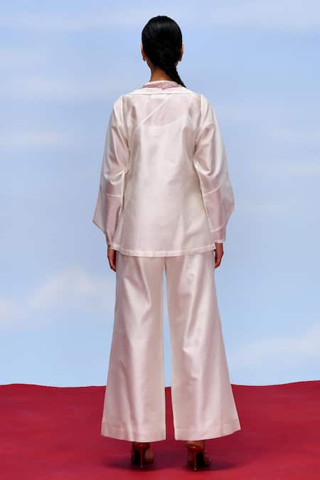 Febo6 Ivory Chanderi Embroidery Wave Trouser Online at Aza Fashions Febo6_Ivory Chanderi Embroidery Wave Trouser _Online_at_Aza_Fashions