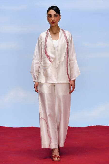 Buy Febo6 Ivory Chanderi Embroidery Wave Trouser Online at Aza Fashions Buy_Febo6_Ivory Chanderi Embroidery Wave Trouser _Online_at_Aza_Fashions