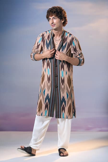 Nikita Mhaisalkar x AZA Tapiz Carnival Print Kurta With Salwar 