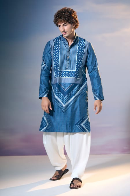 Nikita Mhaisalkar x AZA Geometric Gul Print Kurta With Salwar 