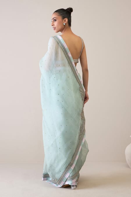 Ridhimaa Gupta Haneen Embroidered Saree With Unstitched Blouse Piece 