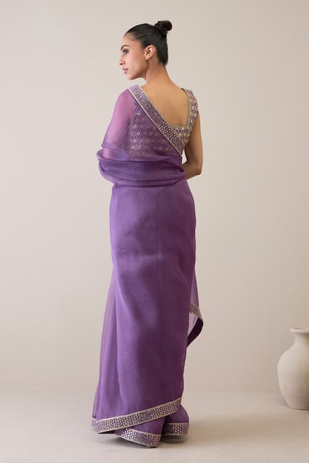 Ridhimaa Gupta Ilahi Embroidered Saree With Unstitched Blouse Piece 