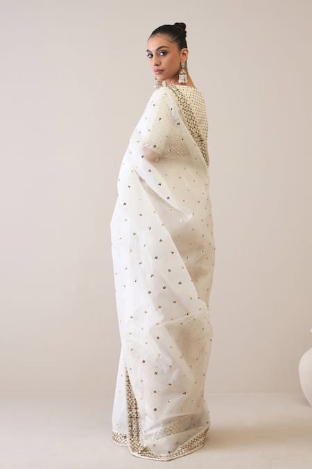 Ridhimaa Gupta Kalki Embroidered Saree With Unstitched Blouse Piece 