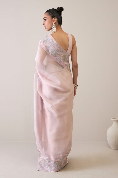 Ridhimaa Gupta Sayonee Embroidered Saree With Unstitched Blouse Piece 