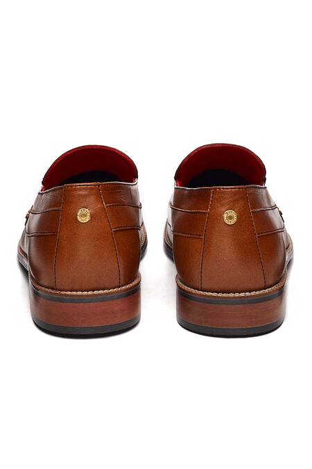 Shop Banjaaran Studio Brown Brogue Nizam Design Loafers Online at Aza Fashions Shop_Banjaaran Studio_Brown Brogue Nizam Design Loafers_Online_at_Aza_Fashions