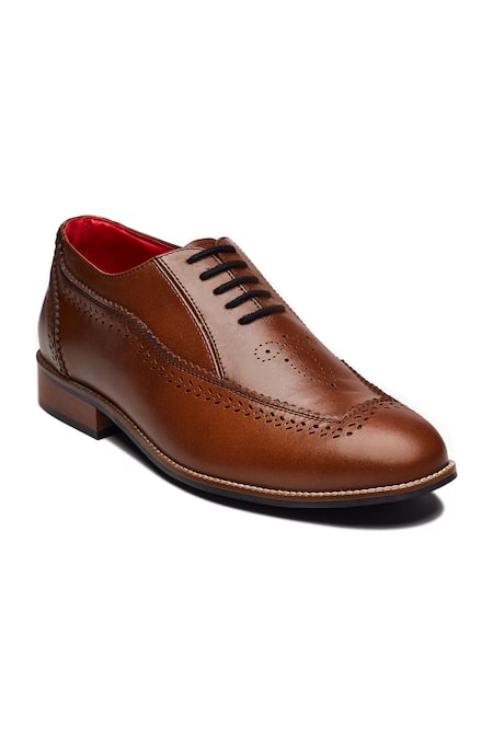 Banjaaran Studio_Brown Brogue Nawab Shoes_Online_at_Aza_Fashions