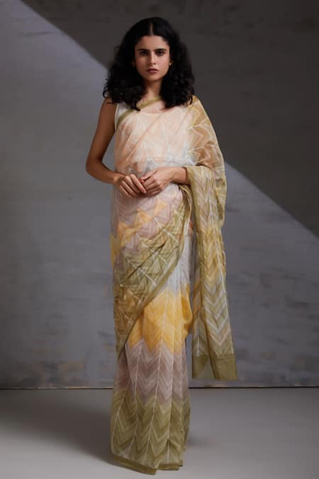 Shikha Malik Maya Hand Block Print Saree 