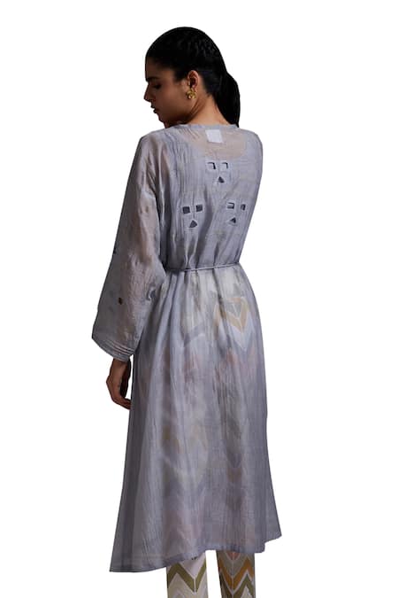 Buy Shikha Malik Grey , , Cut Utar Chadav Detailed Jacket Pant Set Online at Aza Fashions Buy_Shikha Malik_Grey , , Cut Utar Chadav Detailed Jacket Pant Set _Online_at_Aza_Fashions