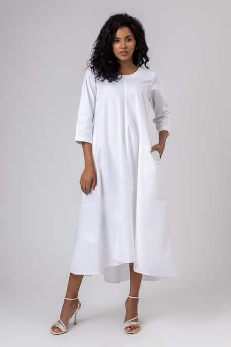 Doodlage Plain Side Pocketed Dress 