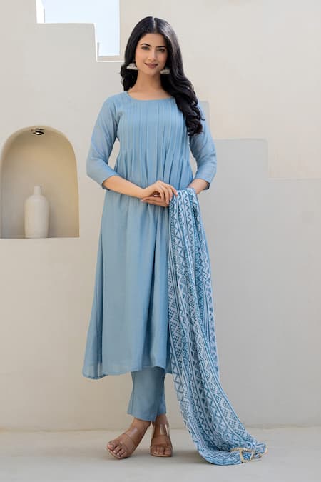 SUTI KAPDA Plain Anarkali & Pant Set 