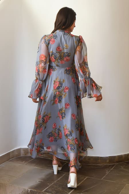 Suti Kapda Floral Blossom Print Dress 