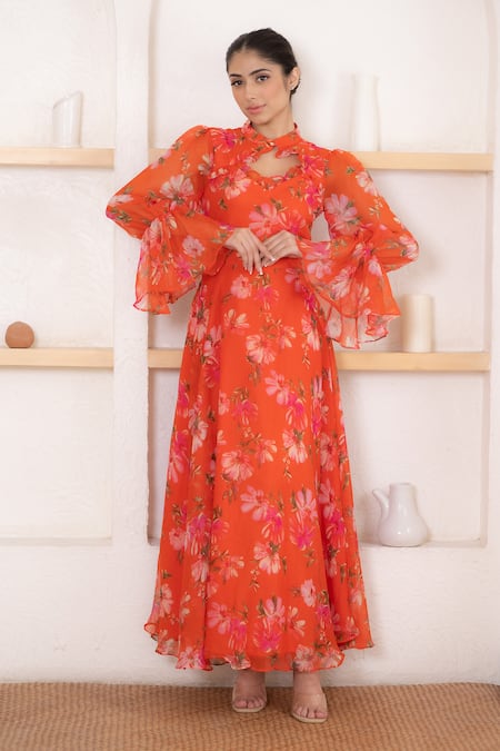 SUTI KAPDA Blossom Print Dress 