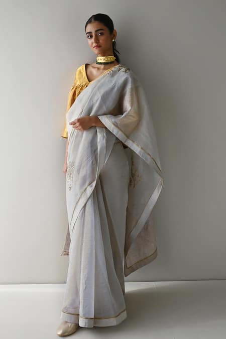 Shorshe Clothing Woven Hand Embroidered Saree 