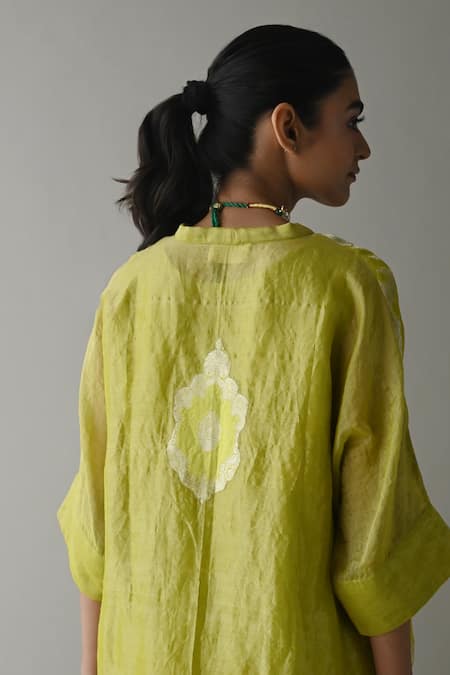 Shorshe Clothing Shahi Brocade Tunic With Cigarette Pant 