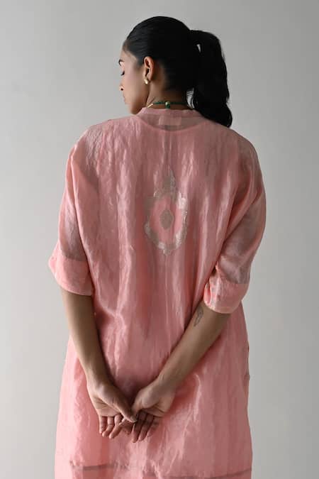 Shorshe Clothing Shahi Floral Brocade Tunic With Cigarette Pant 