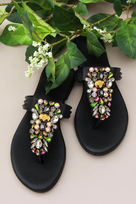 Phenominaal Kaleidoscope Hand Embroidered Sandals 