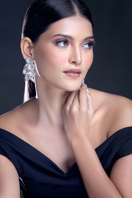 Moh-Maya by Disha Khatri Floret Zircon Work Earrings 