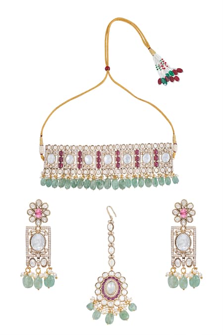 Moh-Maya By Disha Khatri Polki Embellished Choker Set 