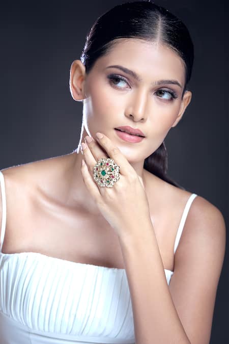 Moh-Maya by Disha Khatri Pearl Embellished Ring 