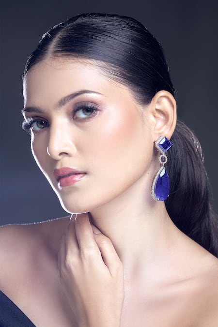 Moh-Maya by Disha Khatri Zirconia Embellised Earrings 