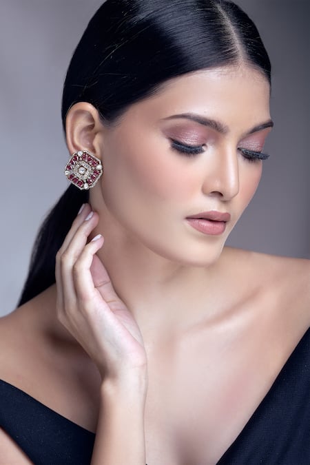 Moh-Maya by Disha Khatri Zirconia Embellished Studs 