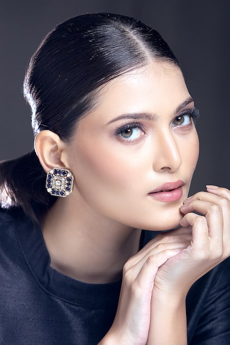 Moh-Maya by Disha Khatri Zirconia Studded Earrings 