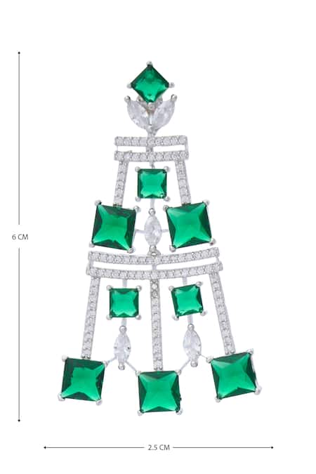 Buy_Moh-Maya By Disha Khatri_Silver Plated Zari, Stones Zirconia Studded Necklace Set 