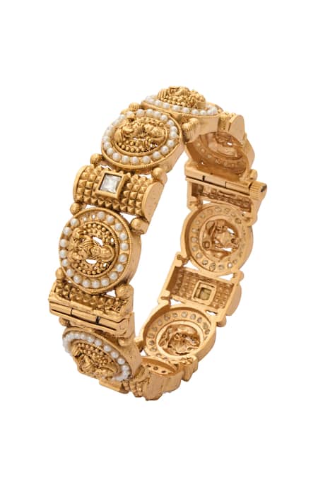 Nazaakat By Samara Singh Laxmi Pearl Studded Bangles-Set of 2 